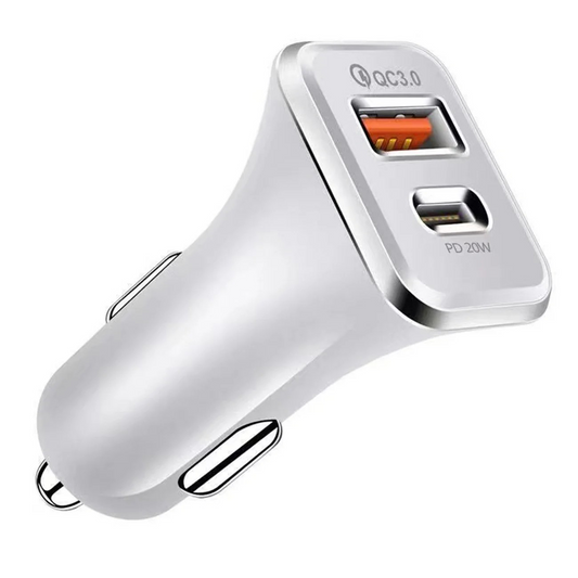 2 Ports USB C Car Charger Super-Fast Charging PD36W+QC3.0 per port