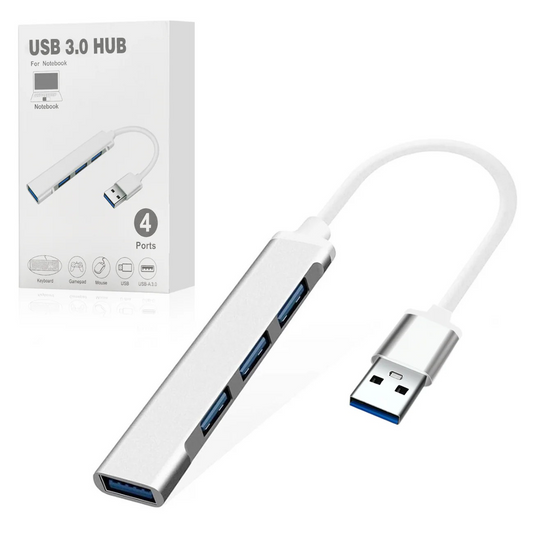 4-Port USB 3.0 Hub in Silver